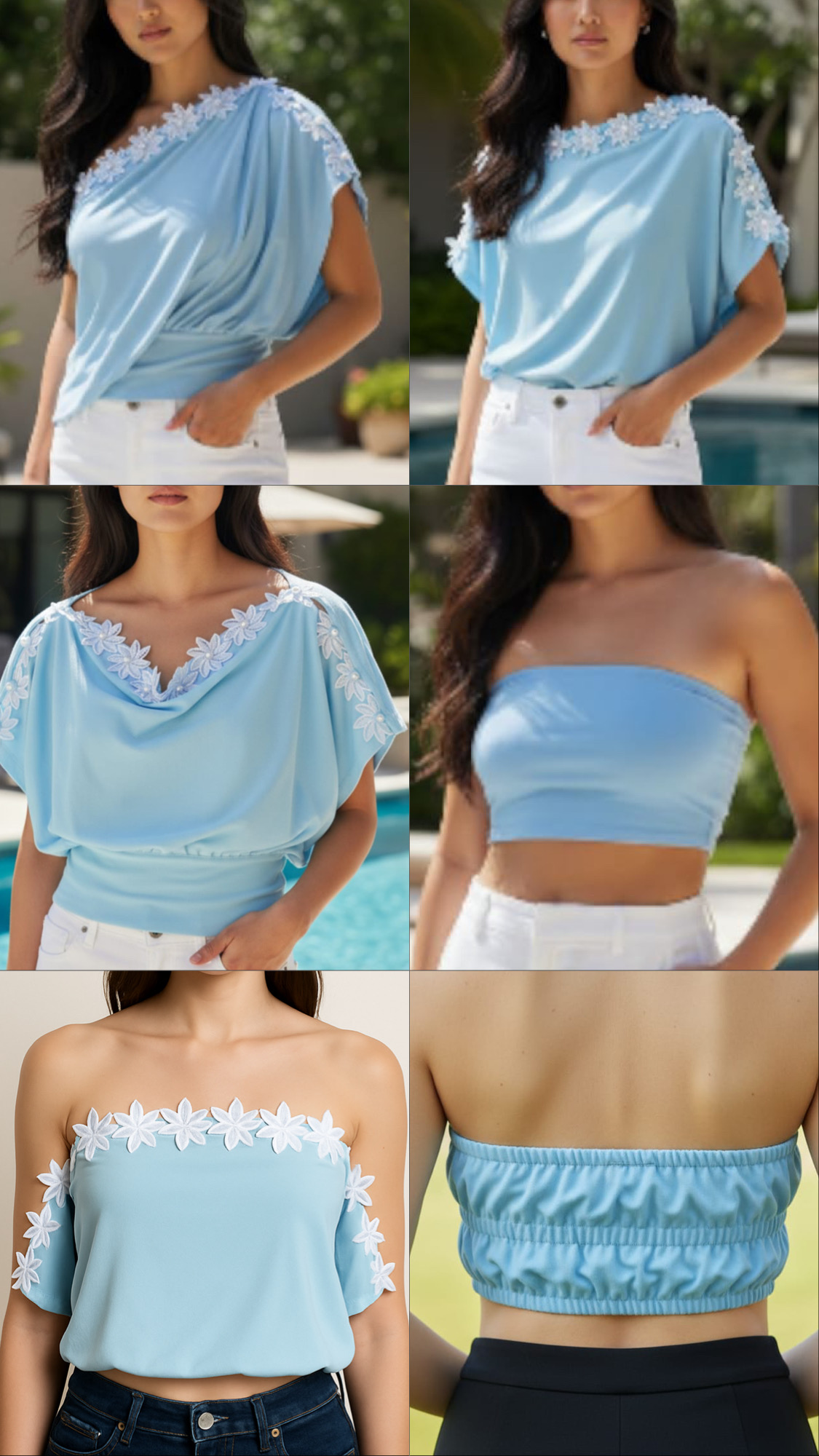 One Top. 6 different ways to slay. Combo with tube top.